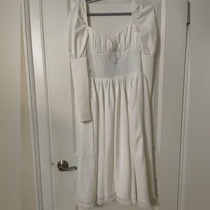 Beautiful White Princesscore Cottage-Core lace up Dress! Size 2